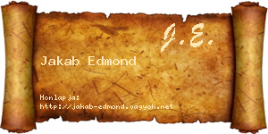 Jakab Edmond névjegykártya