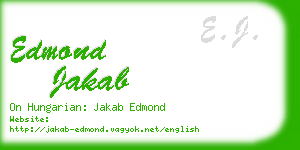 edmond jakab business card